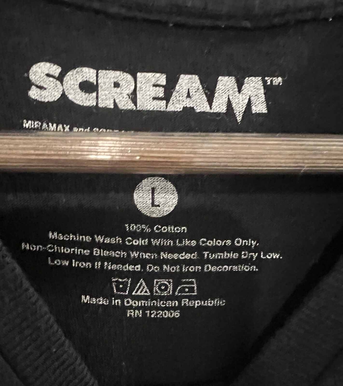 RARE Scream Thriller Movie Actors Headshots Men's Black T-Shirt Size Large gallery