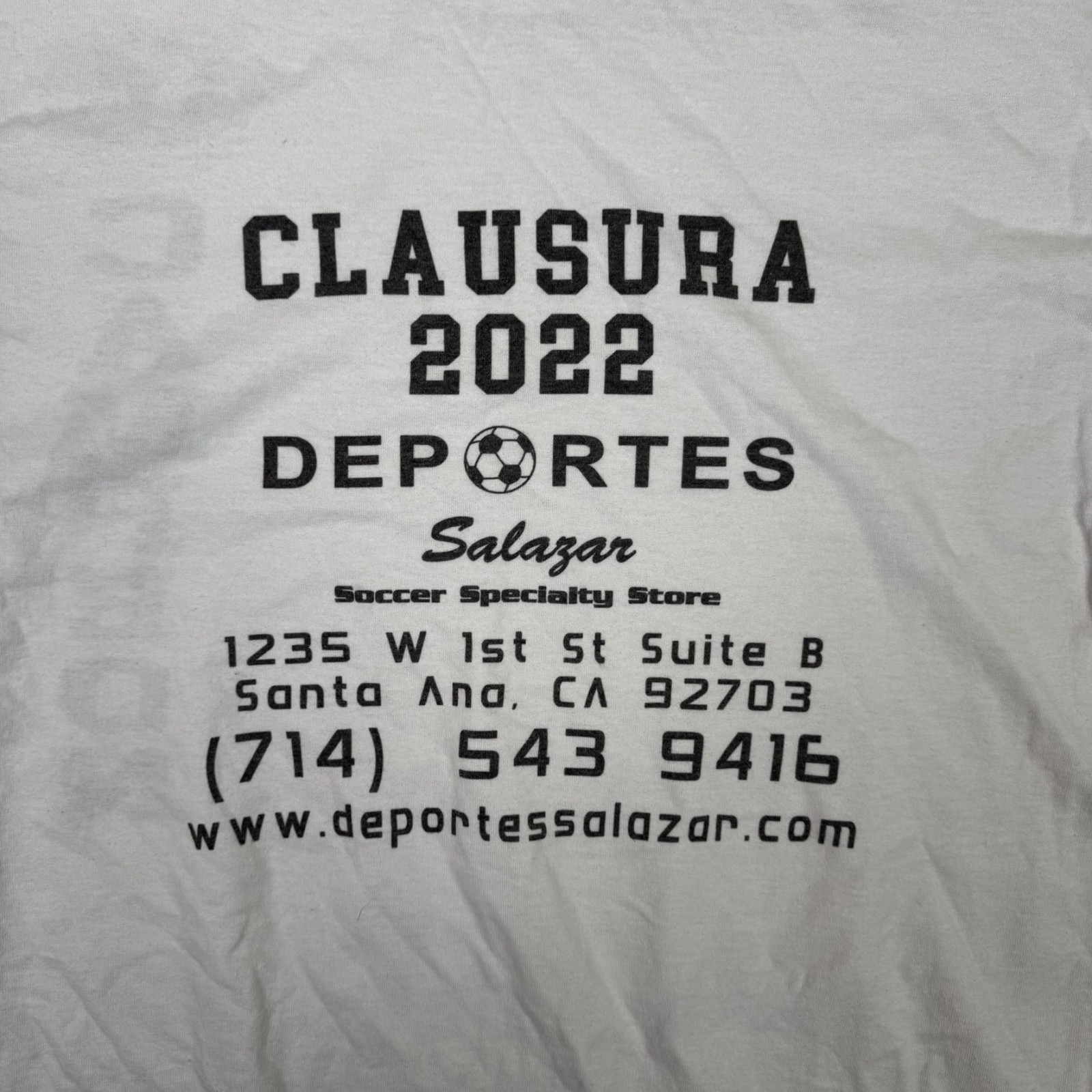 Hanes EcoSmart Men’s White T-Shirt Continental Soccer League Campeon 2022 L gallery