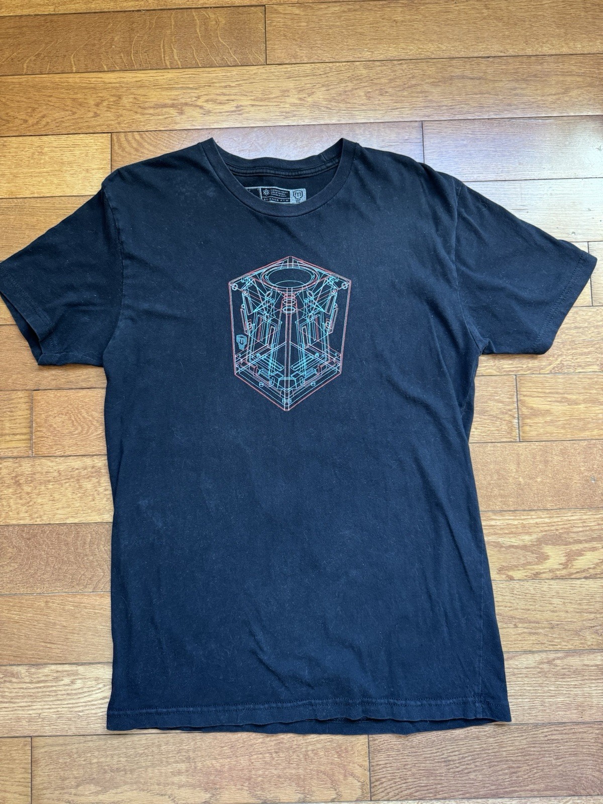 Men’s Medium M Mark Rober Glitter Bomb Black T Shirt Short Sleeve