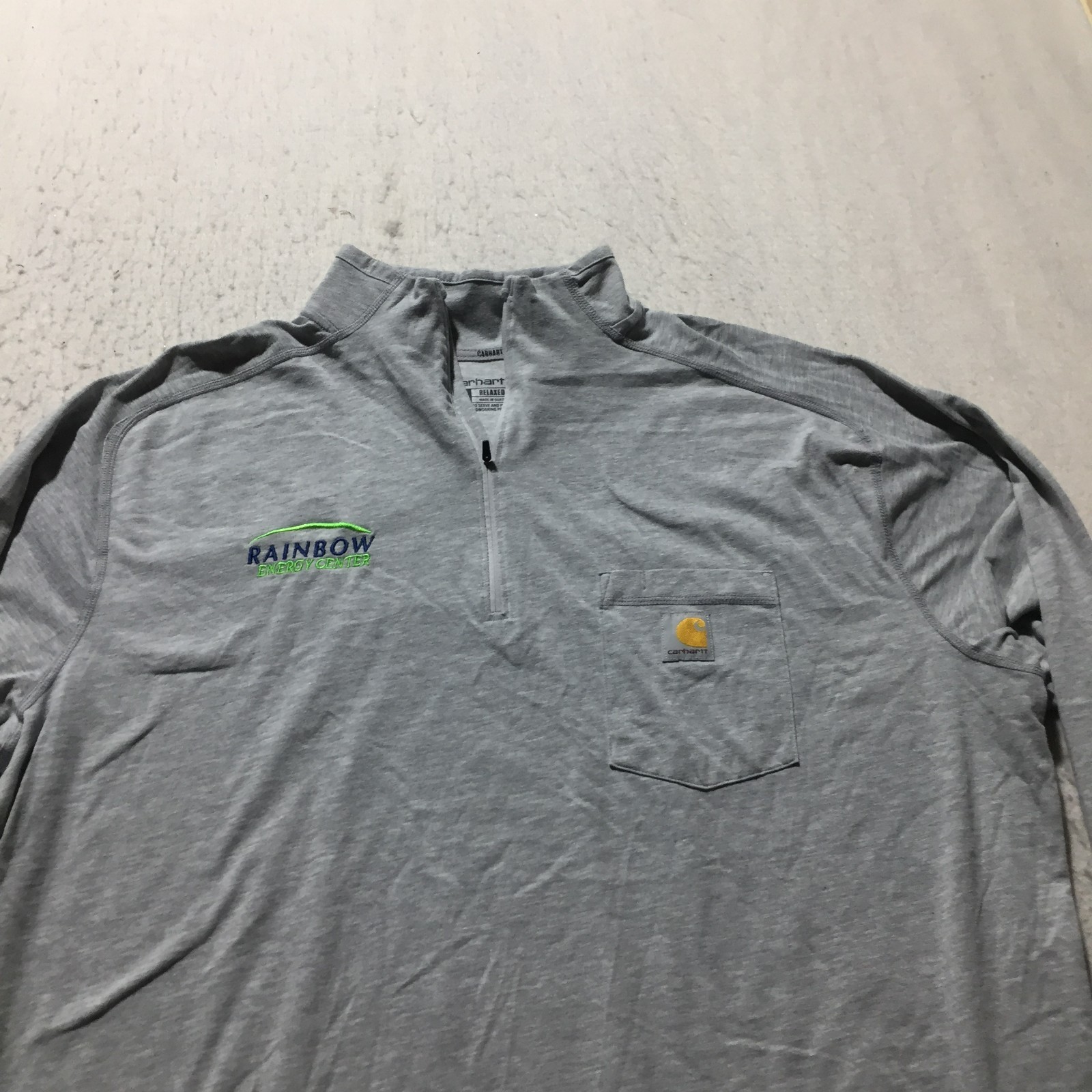 Carhartt Force 1/4 Zip Shirt Mens 2XL Relaxed Fit COMPANY LOGO Long Slv Pocket gallery