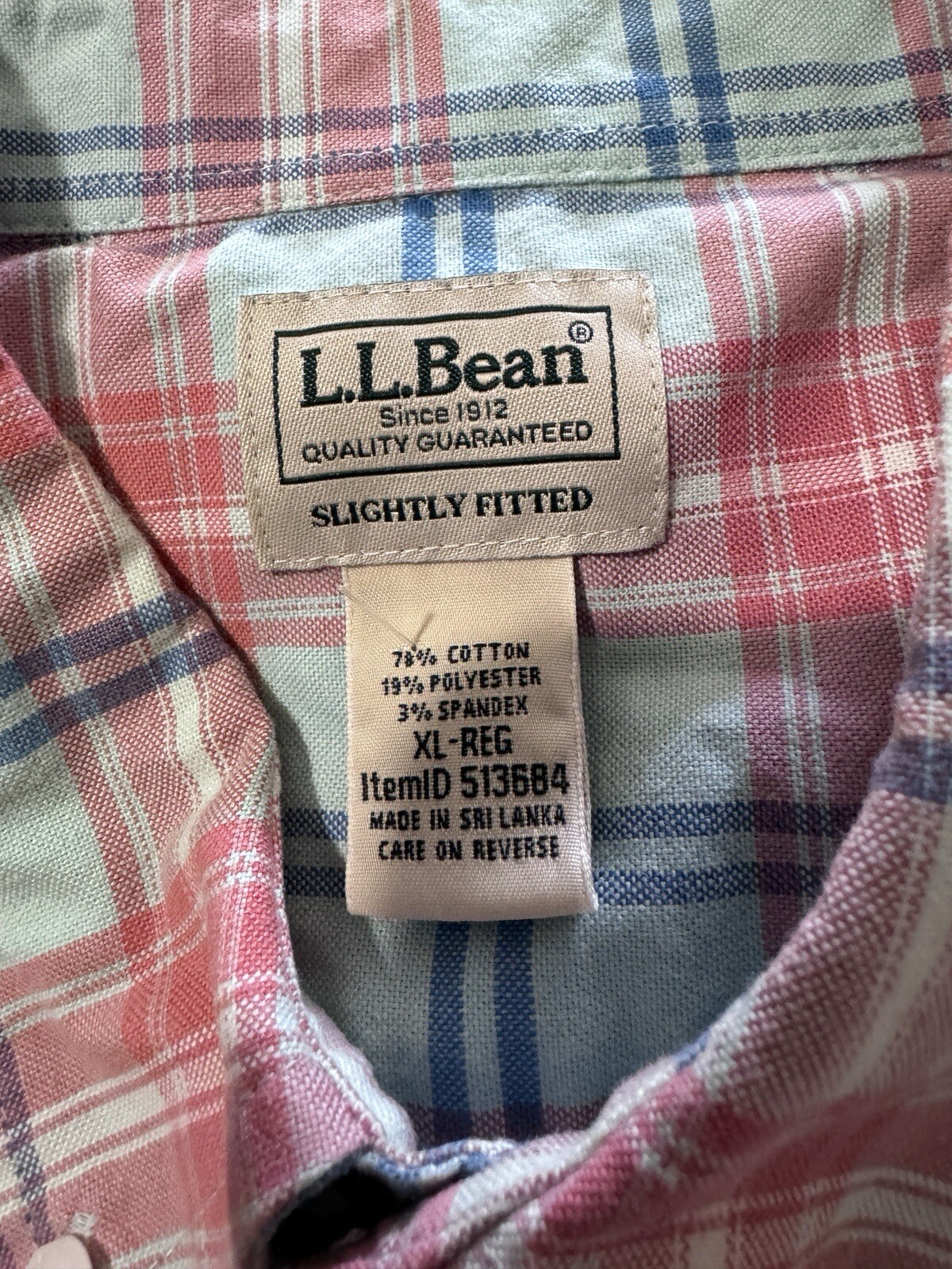 Man's L.L.Bean Comfort Stretch Oxford Short Sleeve Slightly Fitted Plaid gallery