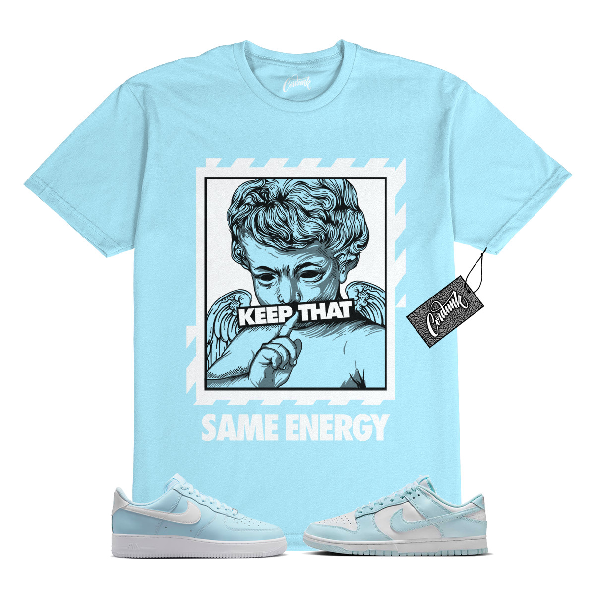 Air Force 1 Dunk Low Glacier Ice Blue White T Shirt to Match ENERGY gallery