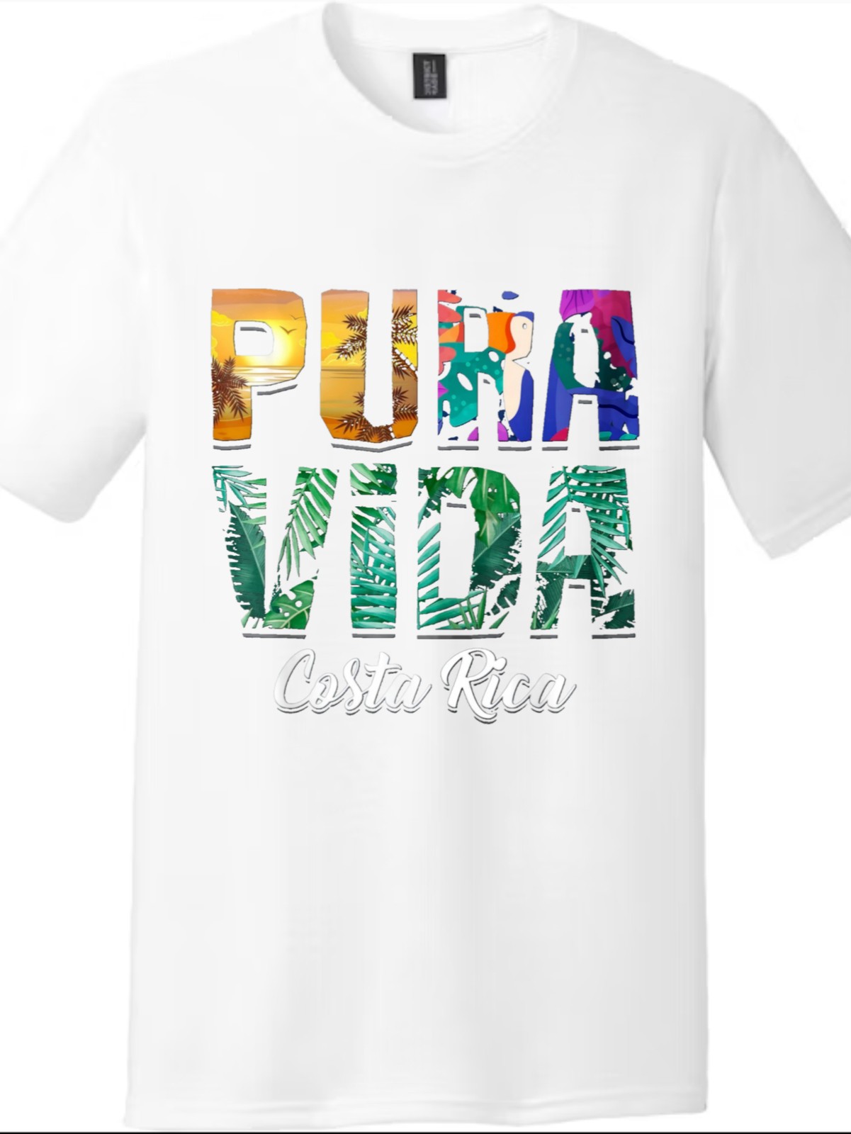Pura Vida Costa Rica Tropical Graphic T-Shirt,Beach Vacation&Nature Inspired Tee gallery