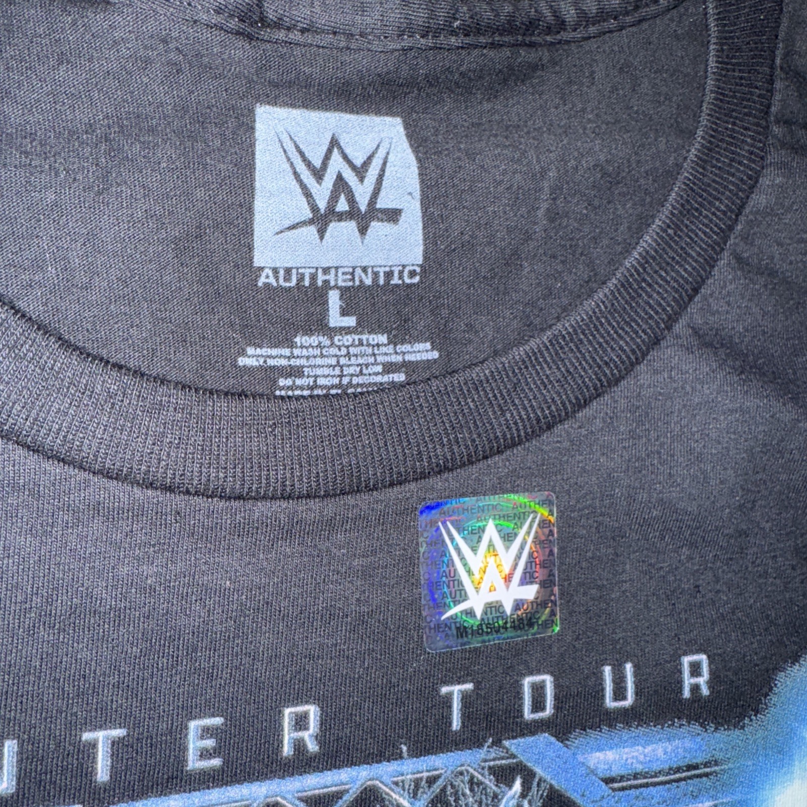 WWE Holiday WInter Tour 2025-2026 I Was There Merch T-shirt Size L in Hand gallery