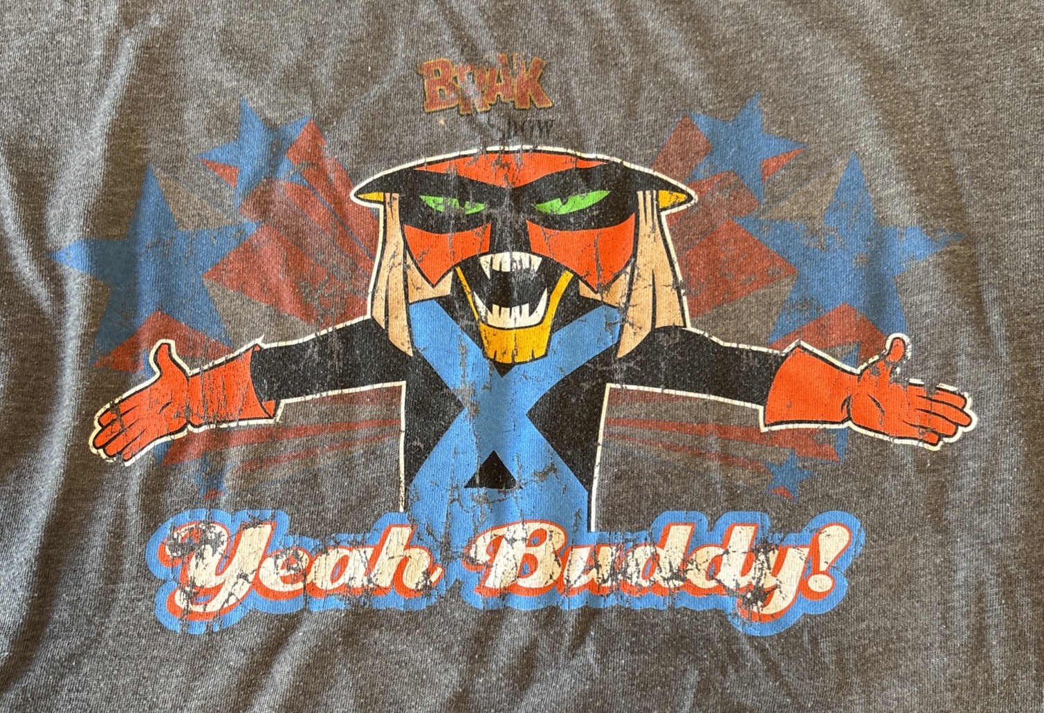 Ripple Junction The Brak Show Adult Swim “Yeah Buddy” Ringer T-Shirt - Size 2XL gallery