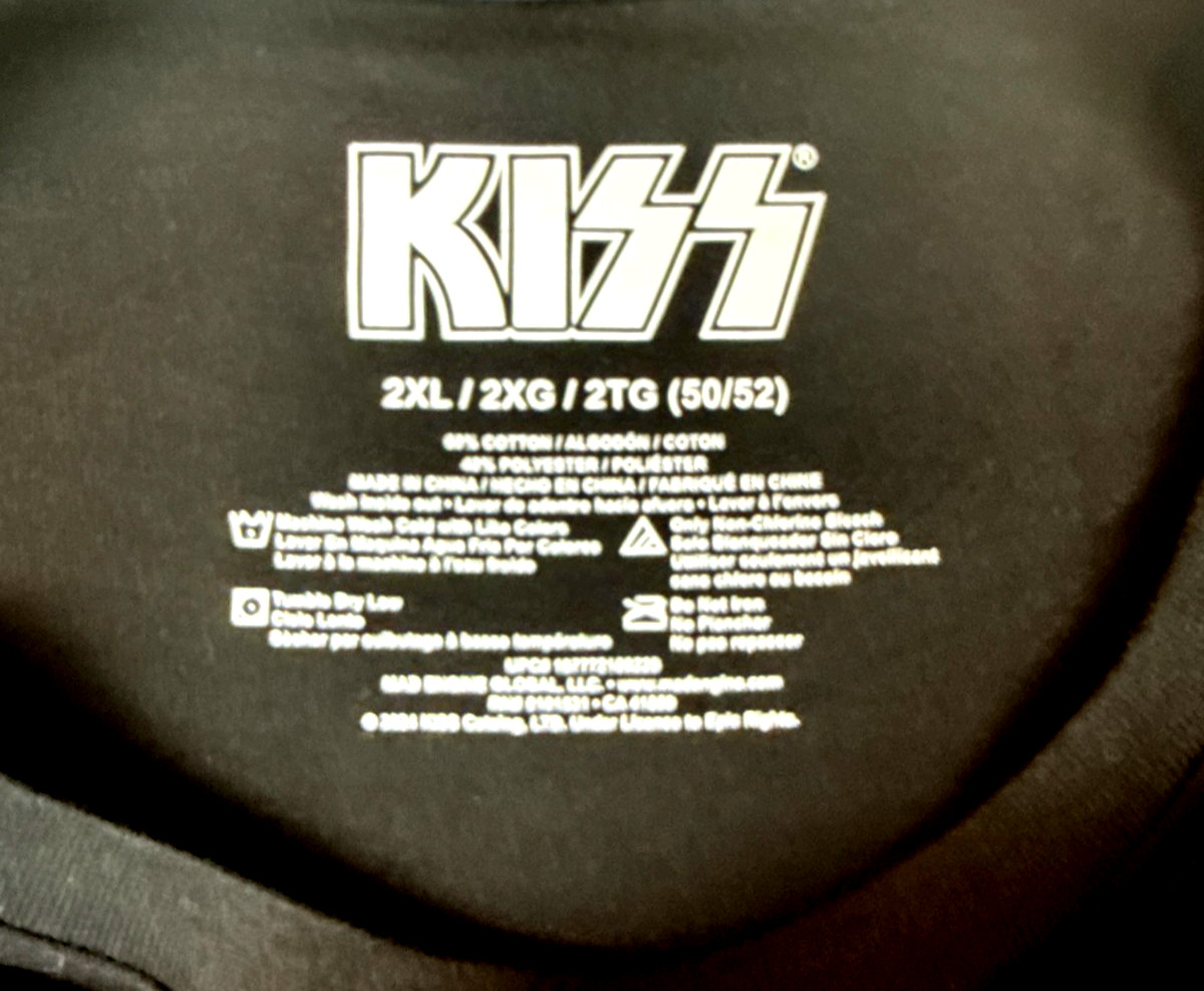 KISS Alive In 75 2XL Black Graphic Band Tour Shirt NWOT gallery
