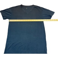 GAP Men’s Size Small Blue Short Sleeve V-Neck Plain Tee Solid Flat Front