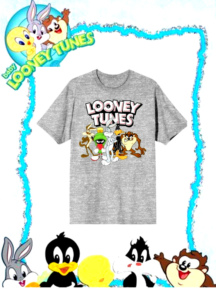 LOONEY TUNES Licensed Characters Group w/Logo Unisex Adult T-SHIRT (M) NEW /Tag