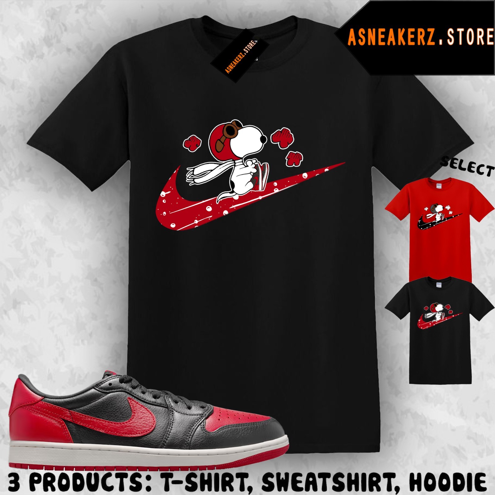 Shirt To Match AJ 1 Low OG Banned 2026 Sneaker Matching Tee Fly S Dog T-Shirt