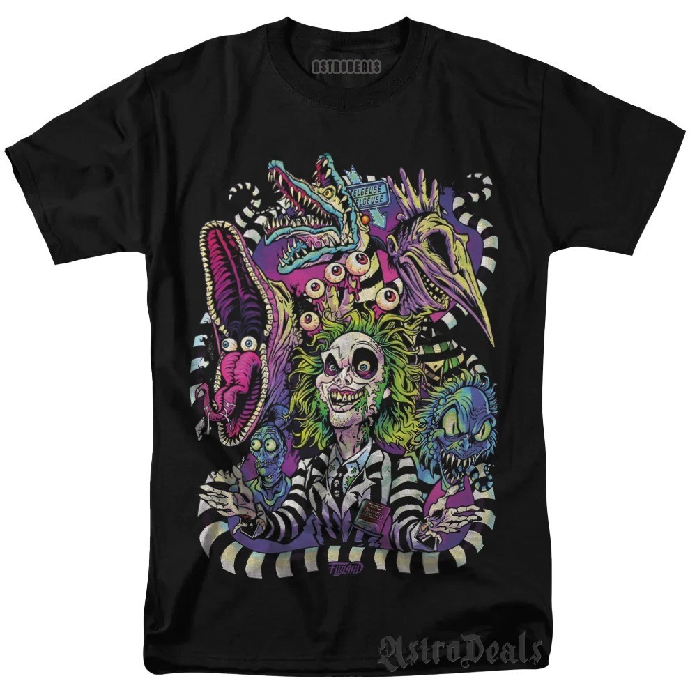 VTG 90s Beetlejuice Poster Movie Horror Classic Black S to 5XL Tee Shirt SN590 gallery