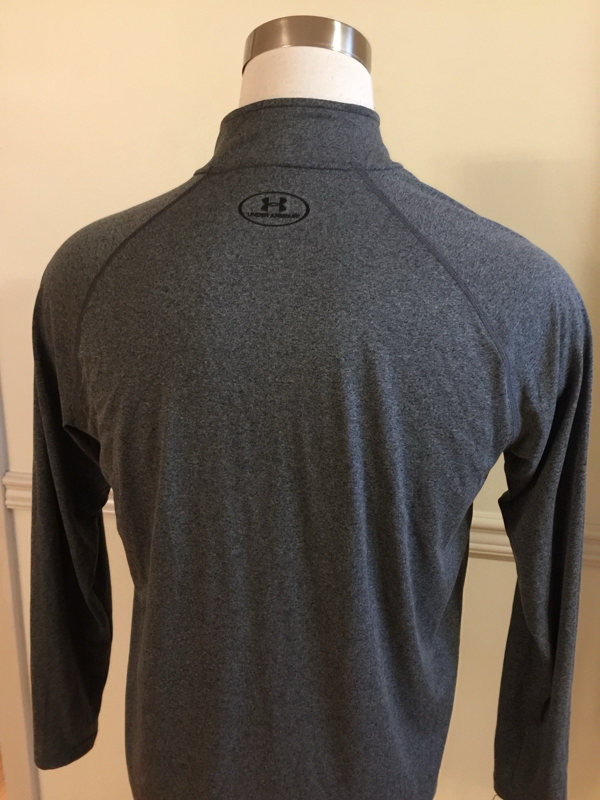 Under Armour Men Long Sleeve L/S 1242220 Gray L Shirt Pullover 1/4 Zip UA Tech 2 gallery