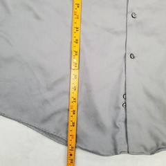 Geoffrey Beene Fitted Long Sleeve Button Down Dress Shirt Men’s 18 34/35 Grey