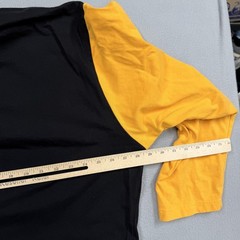 Marithe Francois Girbaud Shirt Mens 4XL Black Yellow Long Sleeve Graphic Logo