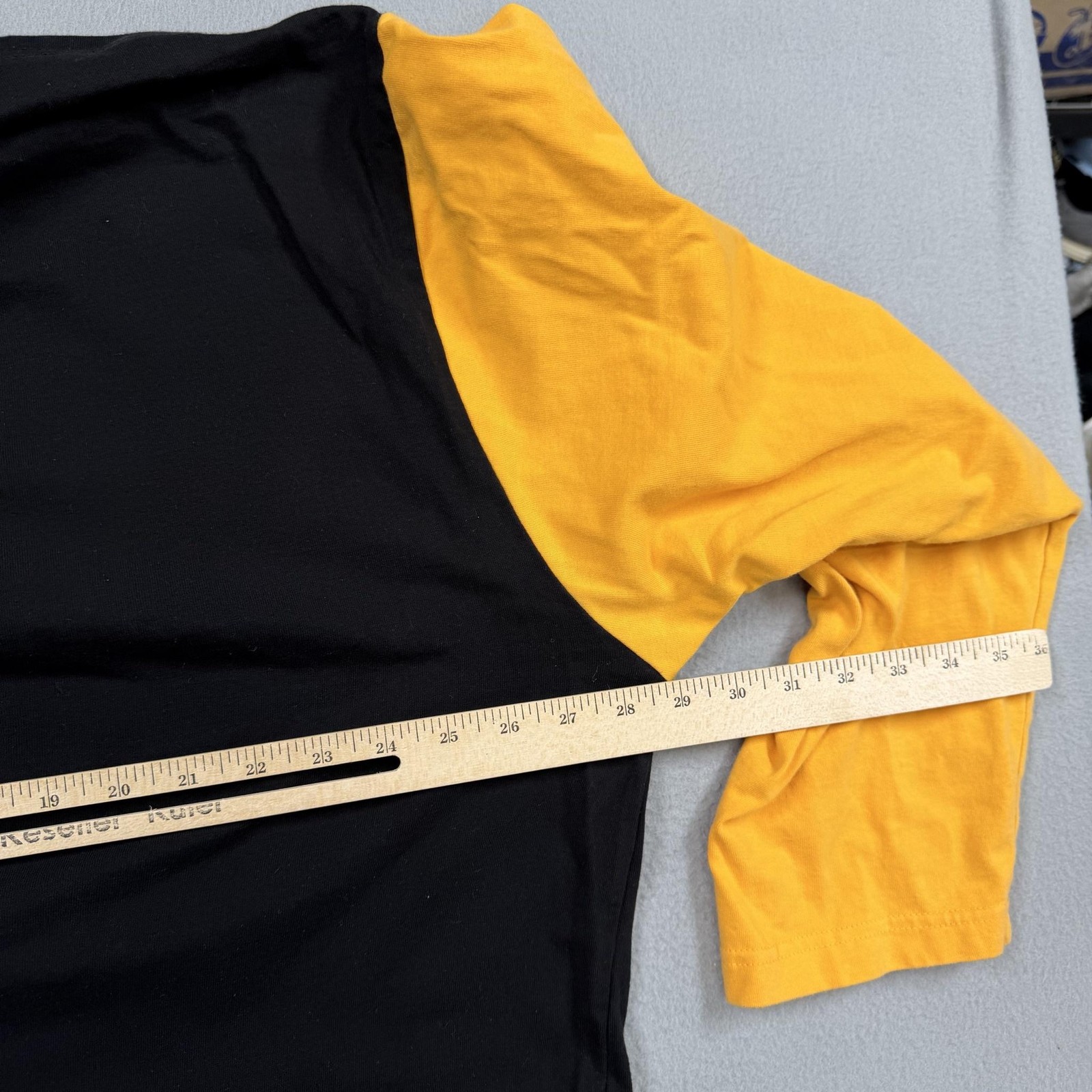 Marithe Francois Girbaud Shirt Mens 4XL Black Yellow Long Sleeve Graphic Logo gallery