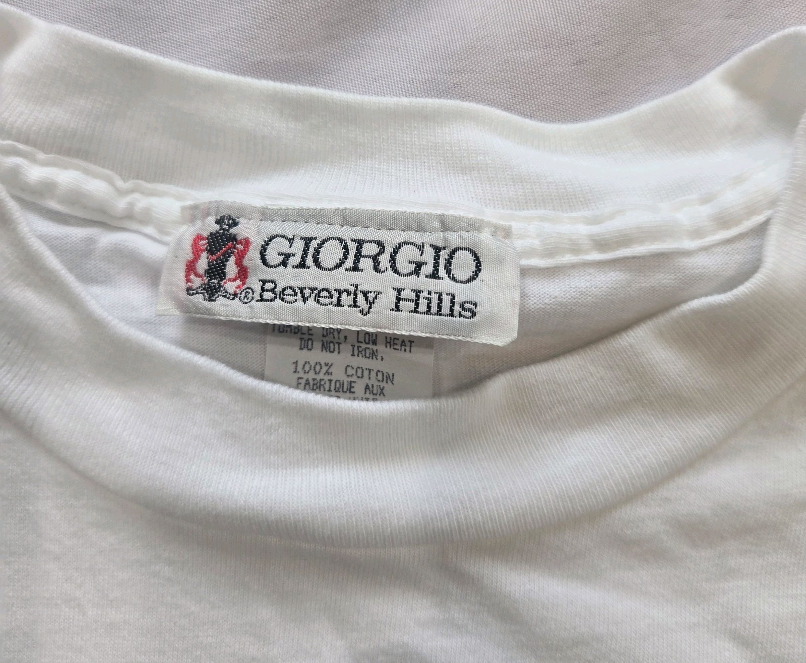 Vintage Single Stitch Giorgio Beverly Hills Multi Color Embroidered Shirt XL gallery