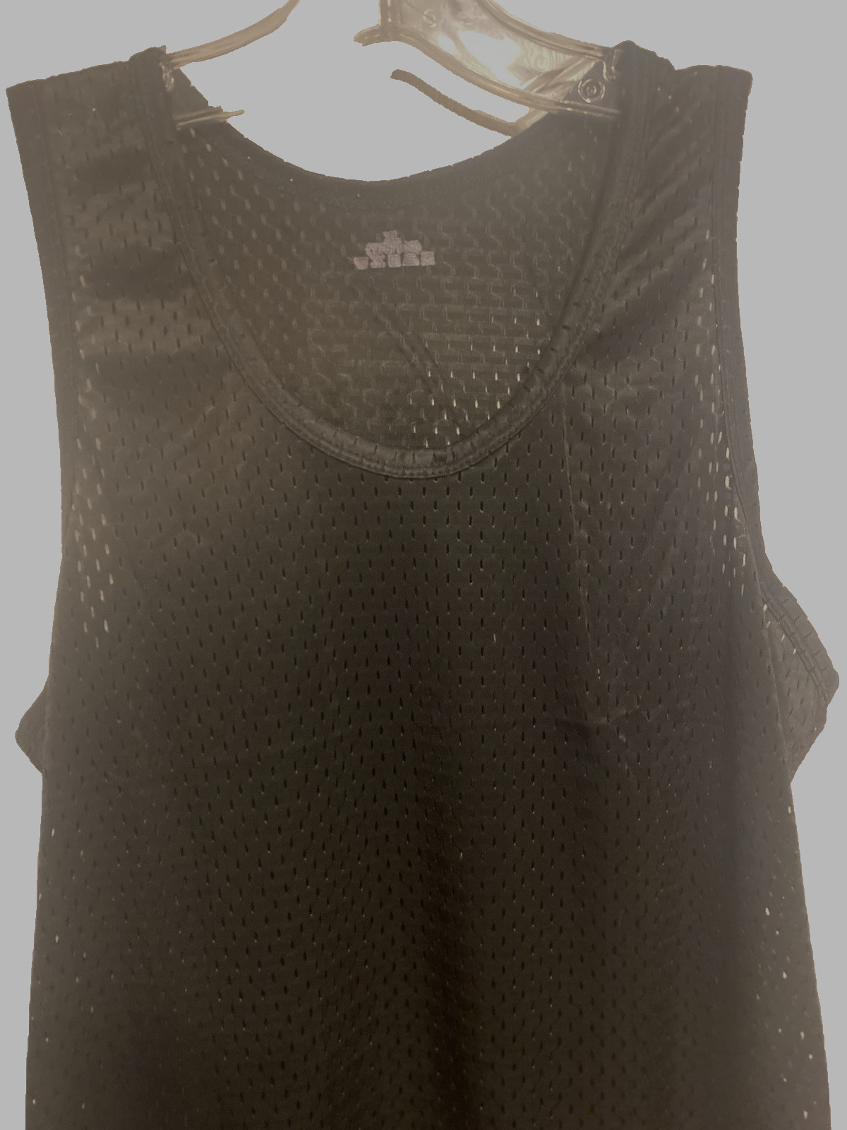 Men's Mesh Tank Top Quick-Drying Fitness NWOT size Medium US Black Poly stretch gallery