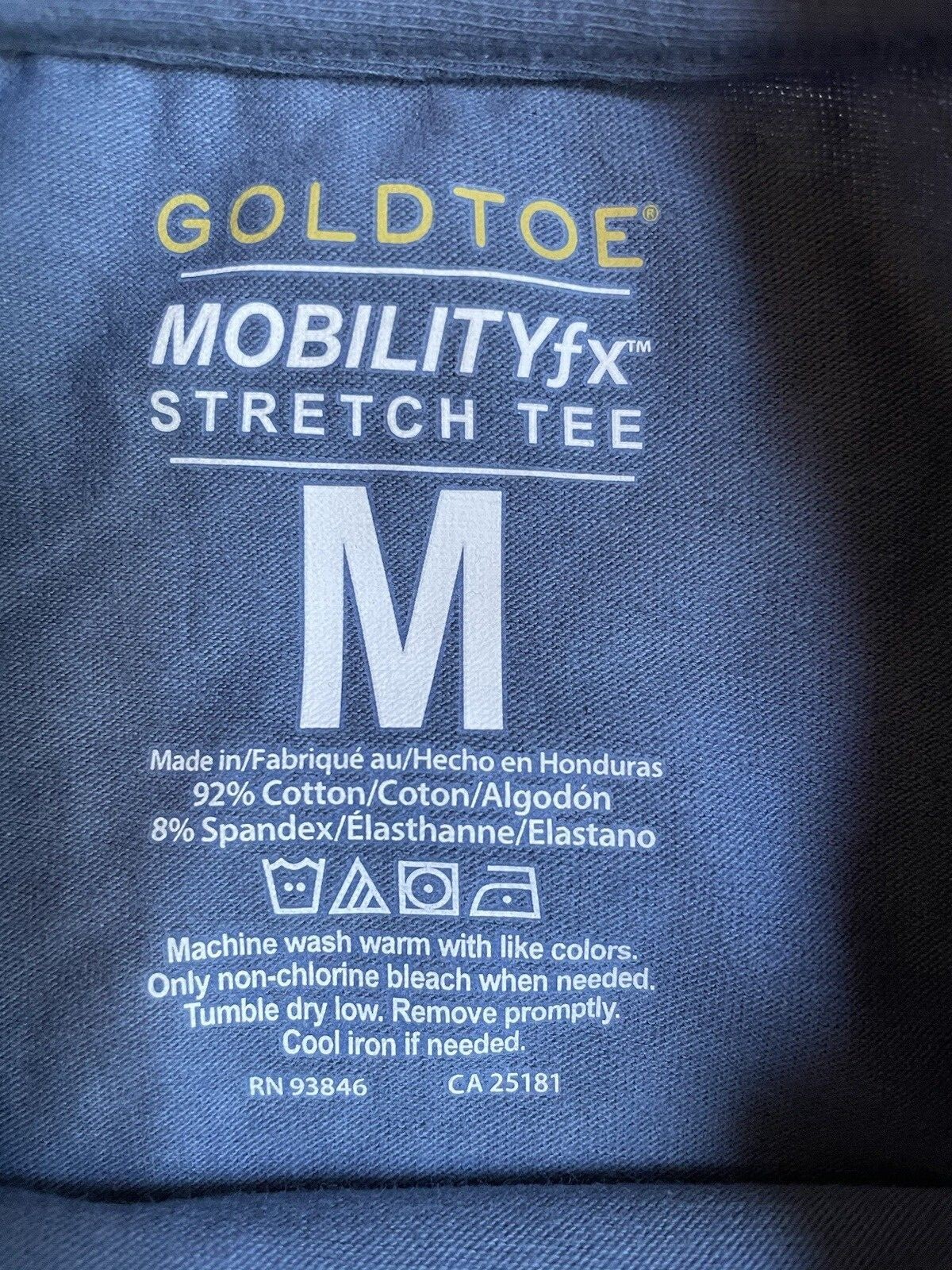 GoldToe Mens Mobility FX Stretch Short Sleeve Cotton T Shirt TEE Rare Size M NWT gallery
