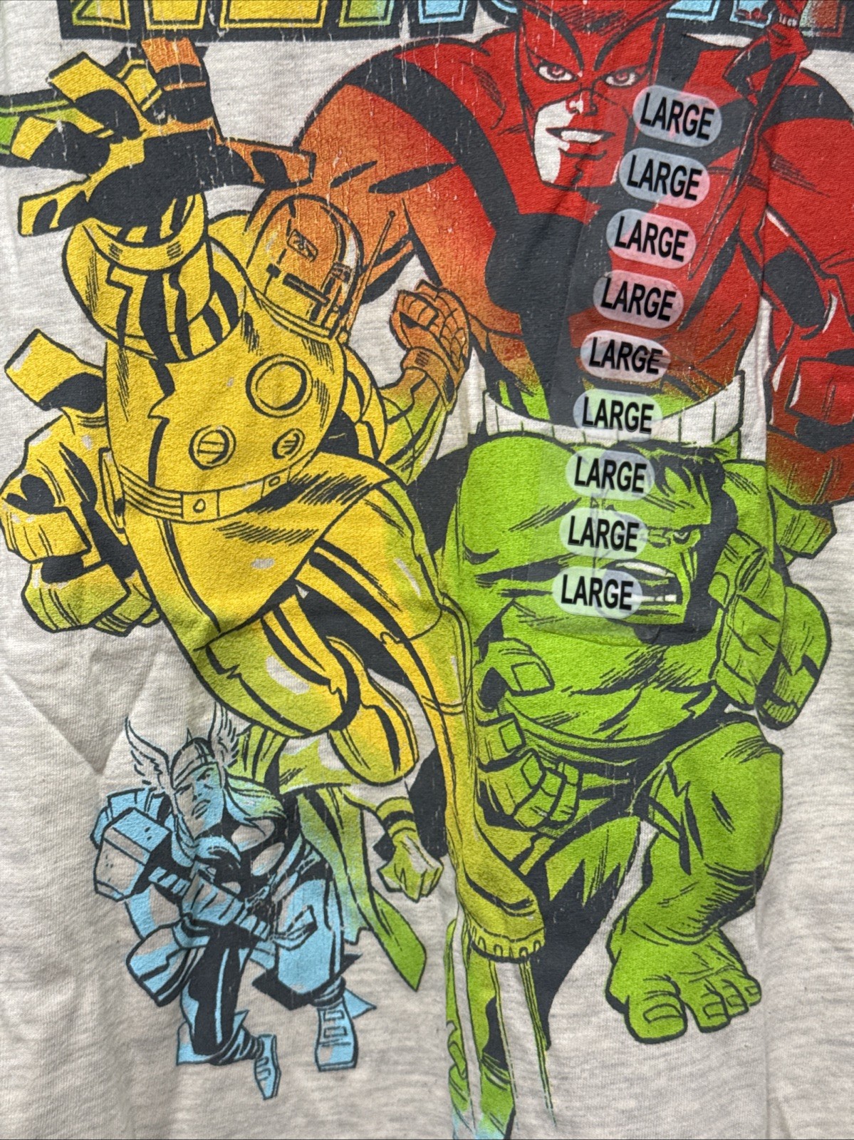 Marvel THE AVENGERS Rainbow Assemble Shirt. Brand New. Adult Size Large L￼ gallery
