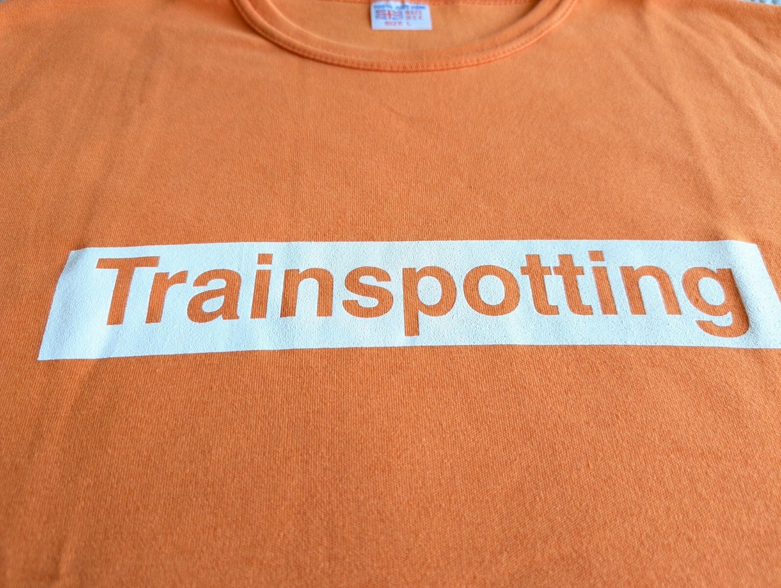 NEW Vintage 1996 Trainspotting Movie Film Promo Ringer Tee Shirt Sz Large gallery