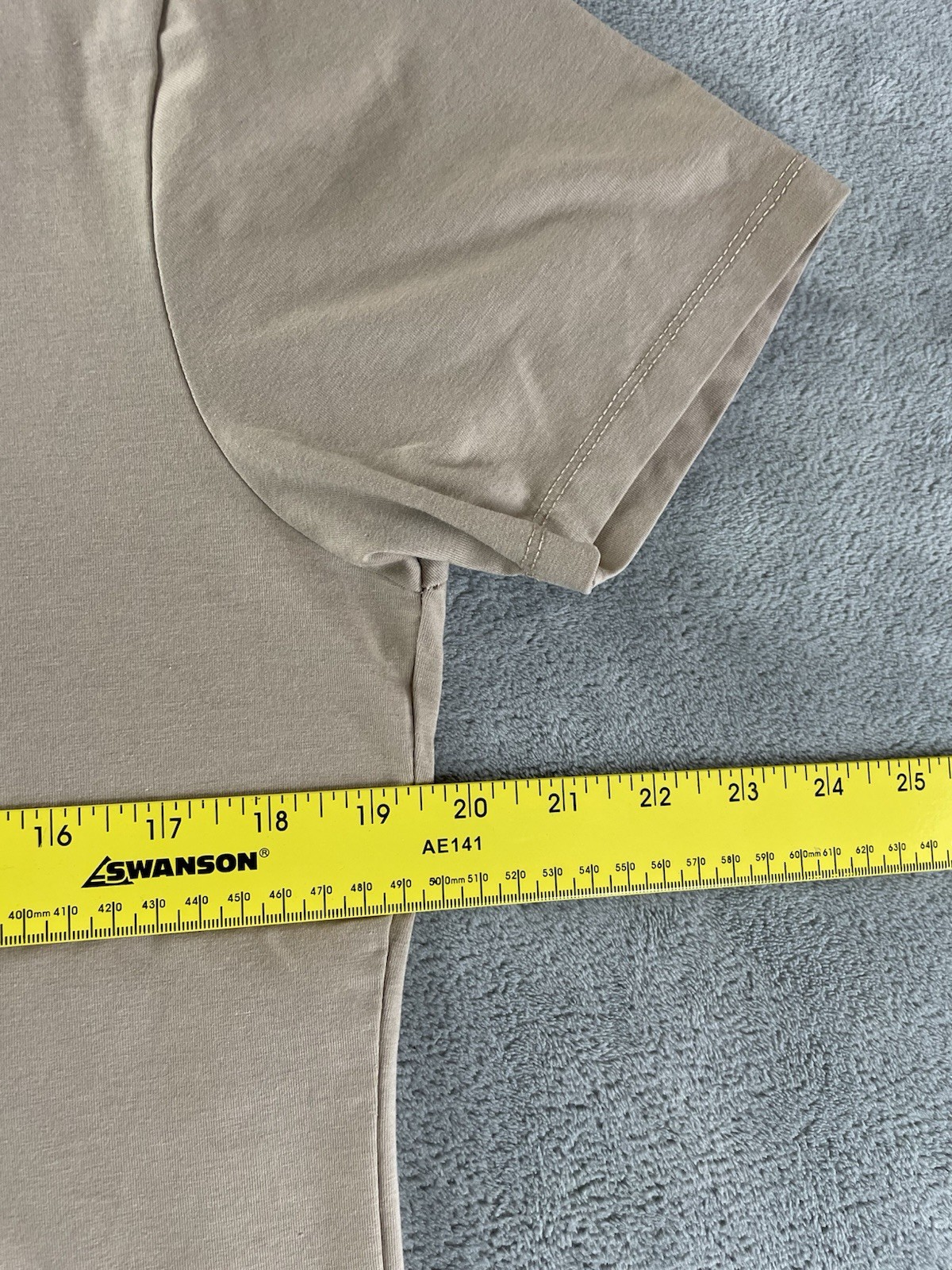 Cuts Clothing Elongated T Shirt Men Medium / S Tall Desert Beige Crew Neck Tee gallery