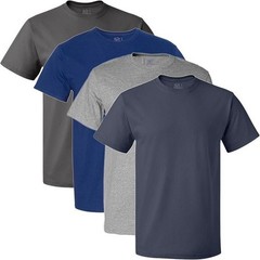 Mens 6-Pack Assorted Crew T Shirts Fruit of the Loom Mystery Colors & Materials