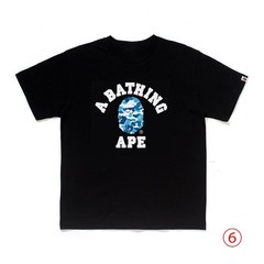 Unisex Camo Ape Head Graphic Short Sleeve T Shirt Crew Neck Loose Casual Streetw