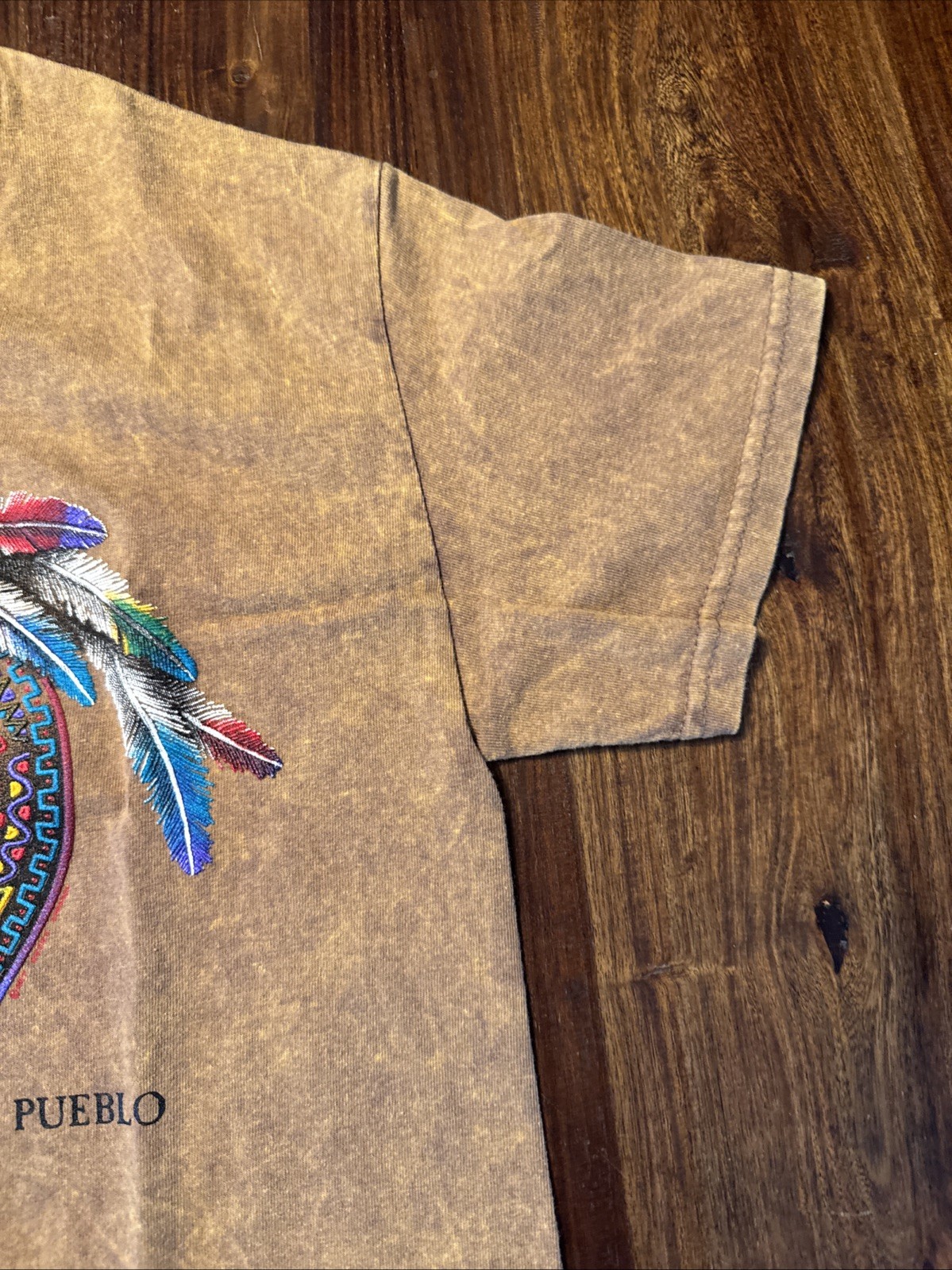 Vintage Taos Pueblo Southwest Native American Indian T-Shirt - Size (S) New gallery