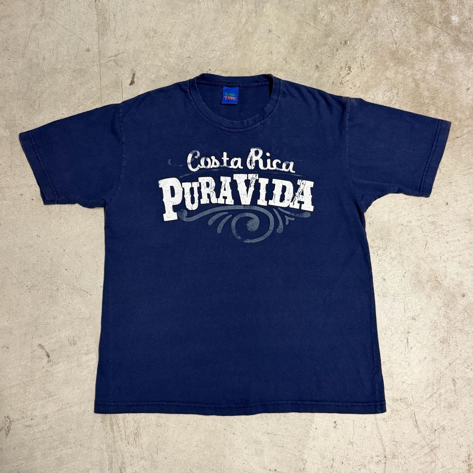 Rana Tropic Costa Rica Pura Vida Navy Blue Graphic T-Shirt