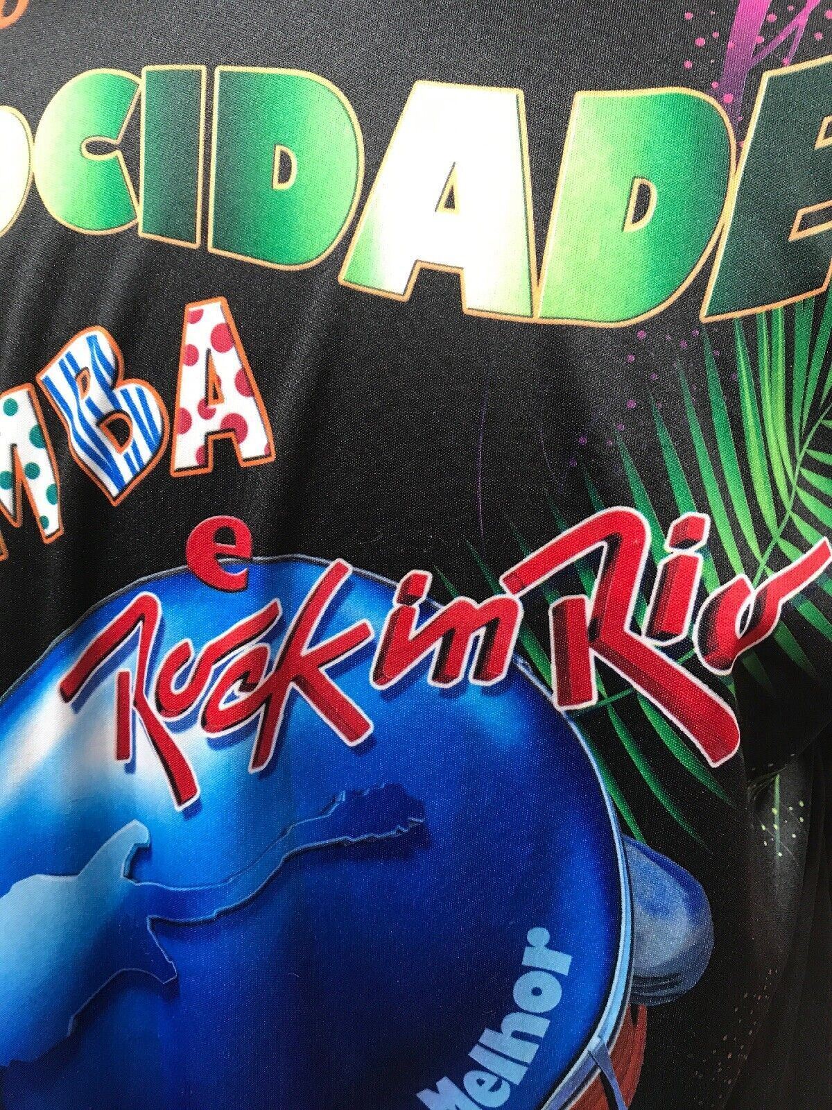 Rock Carnival in Rio Brazil Samba Bicycle Shirt Eu Vou de Mocidade Carnaval XL gallery