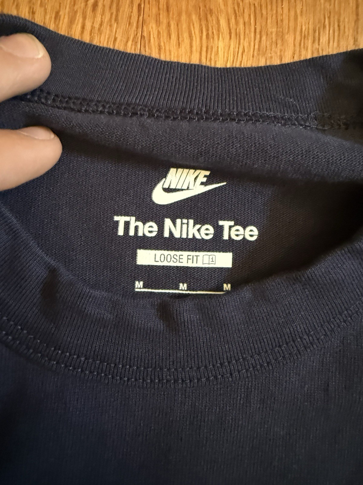 Nike navy blue tee with embroidered logo. Size M #sportswear #tee gallery