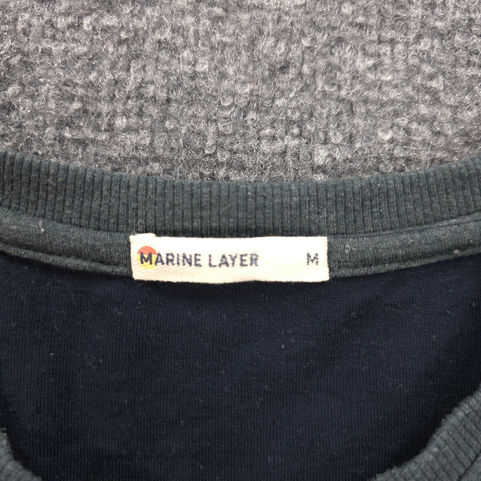 Marine Layer Shirt Mens Medium Green Double Knit Henley Long Sleeve Casual Tee gallery