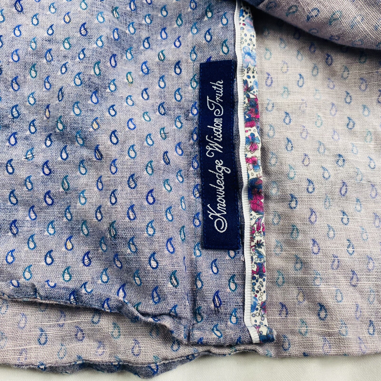 Robert Graham Cotton Linen Faded Wash S/S Button Front XL Mint gallery