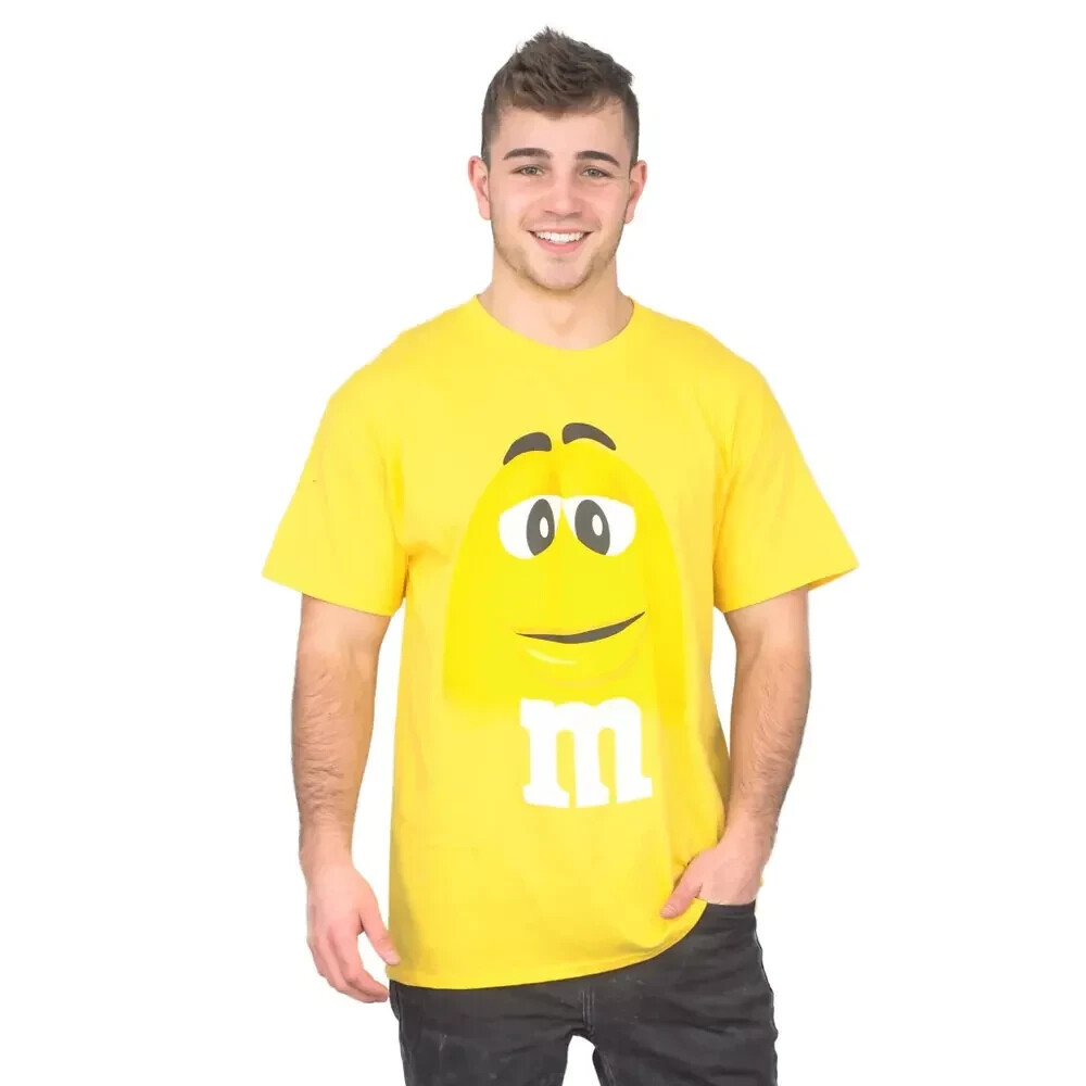 Adult Unisex Yellow L M&M's Face Halloween Cosplay Costume T-Shirt gallery