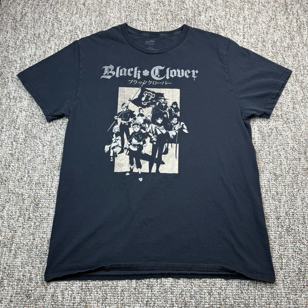 Black Clover Crunchyroll Shirt Mens Large Anime Graphic Tee Cotton Casual