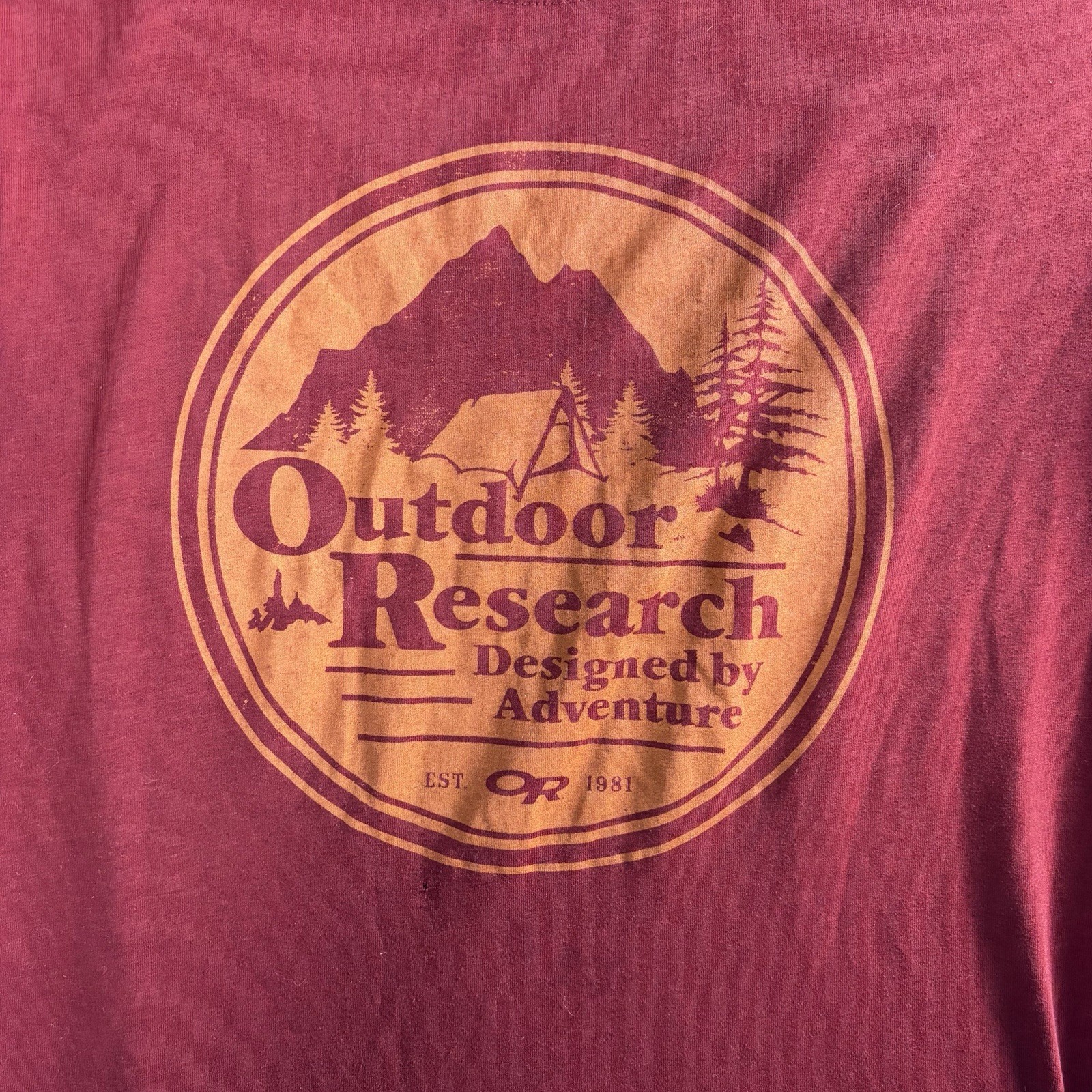 Outdoor Research Men’s Short Sleeve T-shirt Size Medium Burnt Orange-flawed gallery