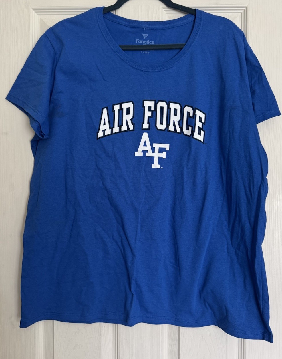 NWOT Fanatics Womens Blue Air Force AF Graphic Logo Sleeve T-Shirt 2XL gallery