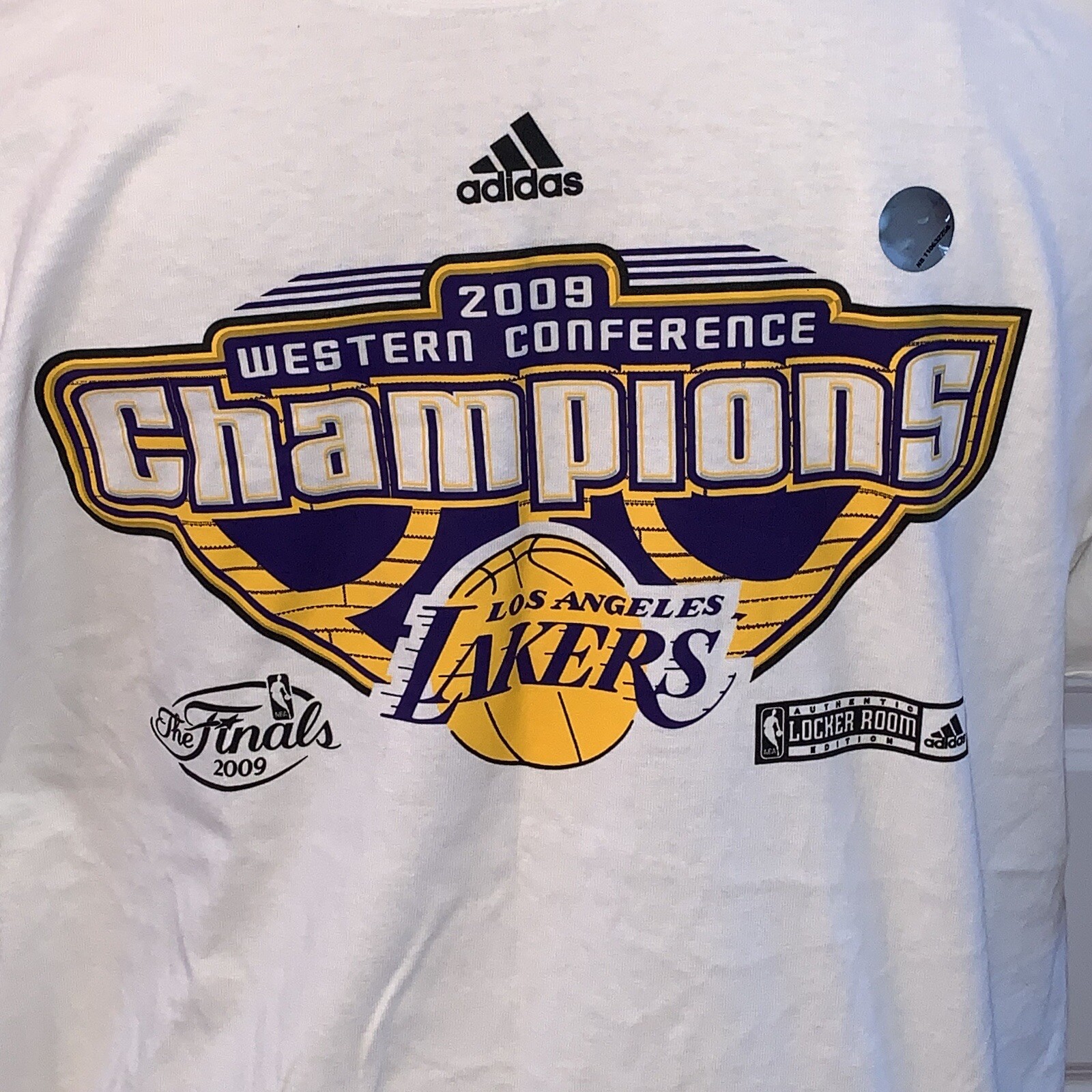 Adidas Los Angeles Lakers 2009 Conference Champions T-shirt Top NOS XL *READ gallery
