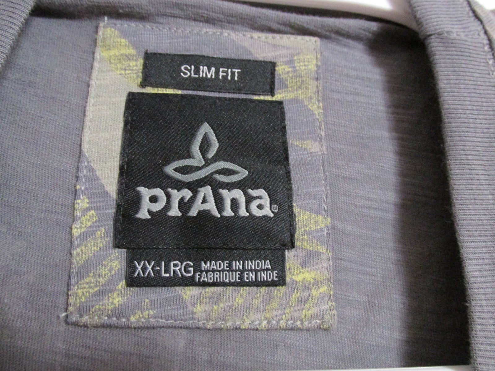 Men's prAna Slim Fit Auxi Crew Ashy Palm One Pocket T-shirt Size XXL gallery