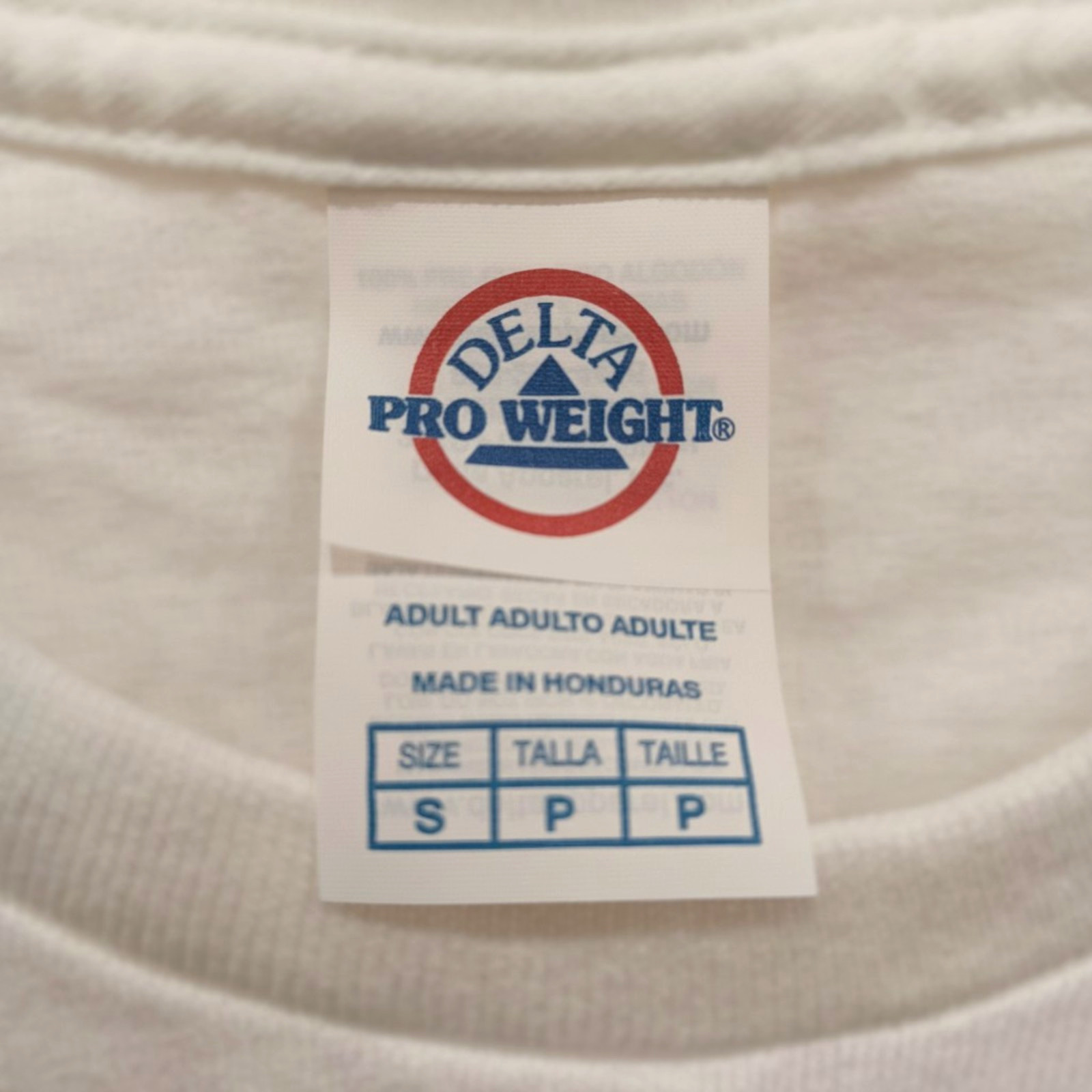 Lot of 5 Delta Pro Weight T-Shirts Mens Small S Half White Cream Blank Bulk Lot gallery