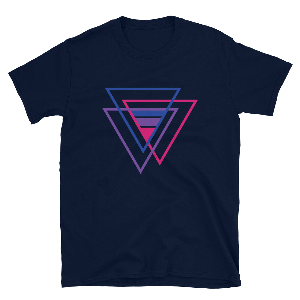 Bi Pride Triangle Unisex T-Shirt, BiSexual Pride Bi Flag Tee Shirt Clothing gallery