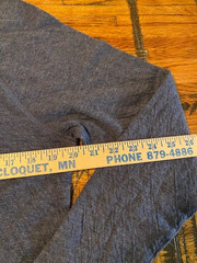 Faherty Cloud Cotton Henley Mens L Large Long Sleeve Pima Cotton Blue Shirt