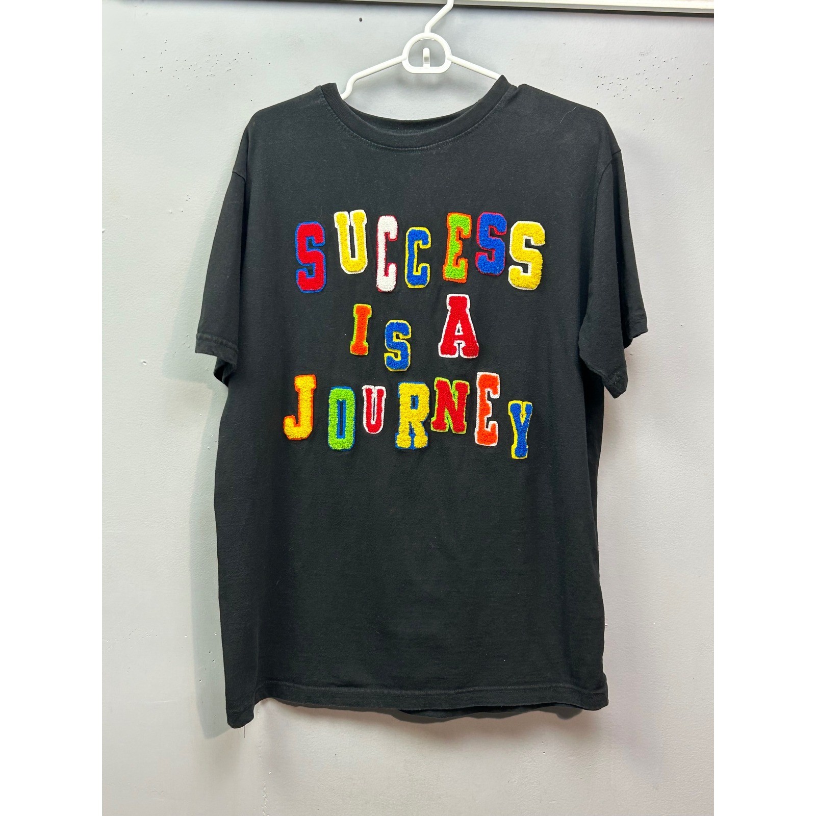 Another Hype Piece Mens XL Black Graphic Tee Success is a Journey