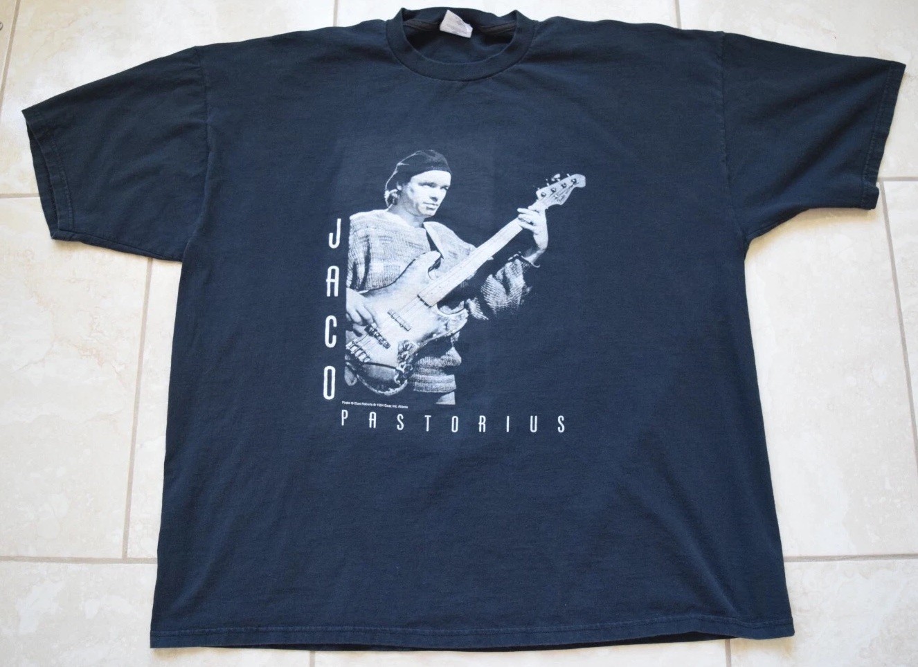 Vintage 2000s Jaco Pastorius Shirt Tee XXXL Gear Inc Jazz Bass Y2K Miles Davis gallery