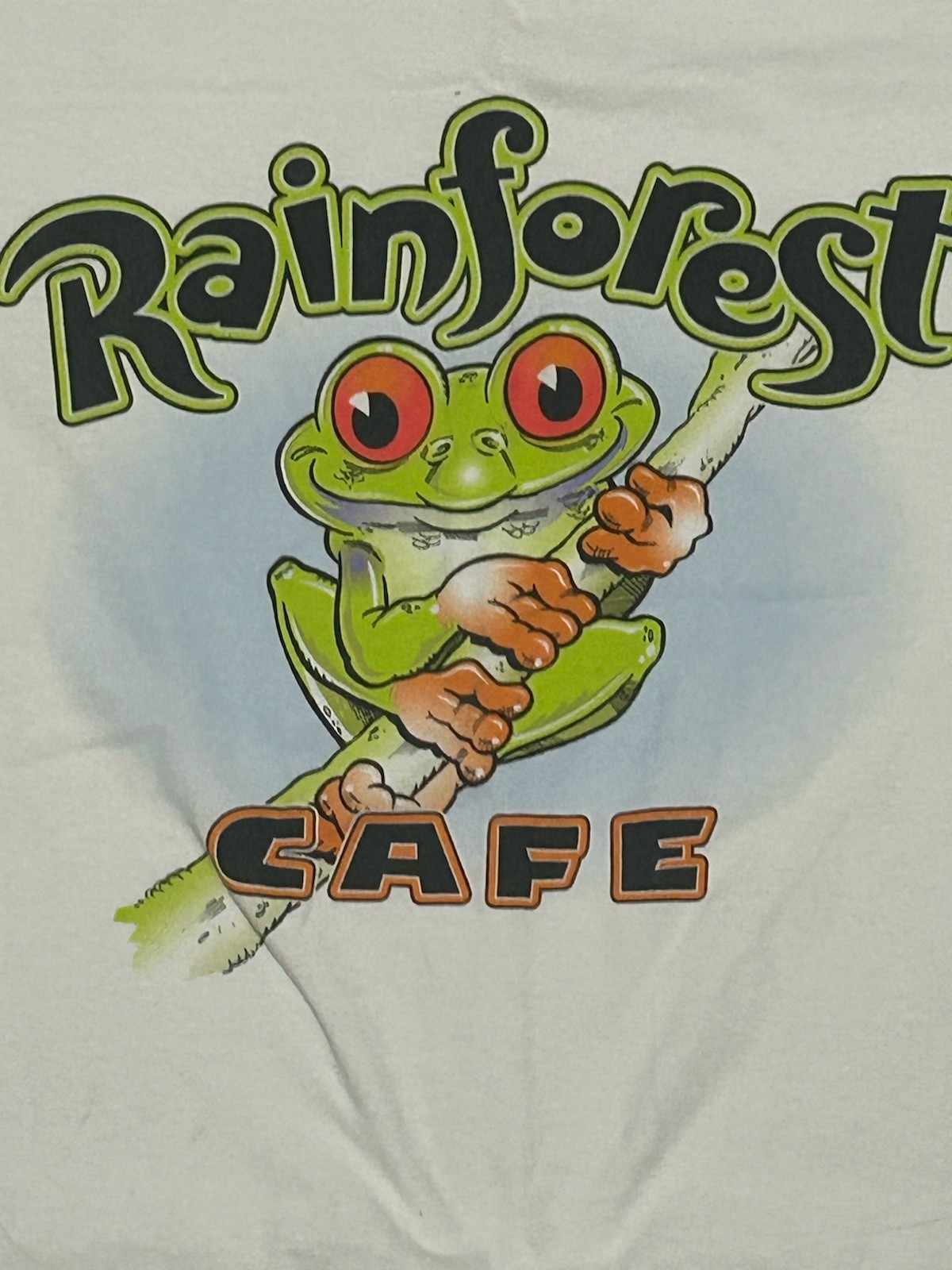 90s vintage white Rainforest Cafe graphic t-shirt. Sz Medium gallery