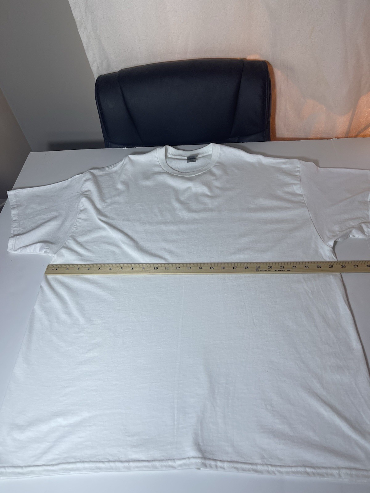 Gildan Men's T-Shirt Heavy Cotton Short Sleeve Plain Blank White Tee Sz 2XL New gallery