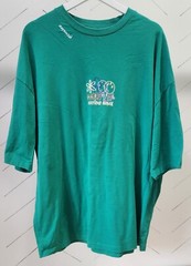 ASOS Daysocial Unisex Medium Oversized T-Shirt with Graphic Print Logo Green