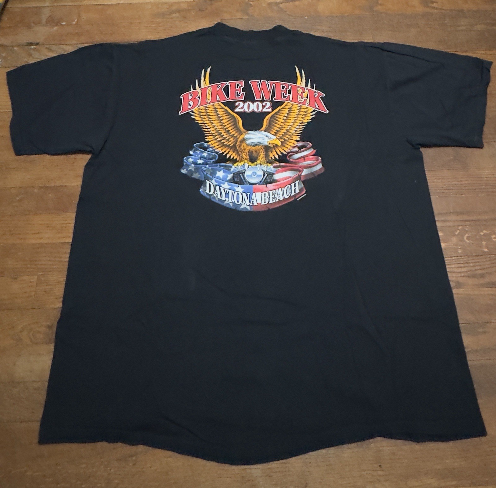 Vintage Daytona Bike Week T-shirt Large Biker Flames Skulls 2002 Motorcycle 3XL gallery