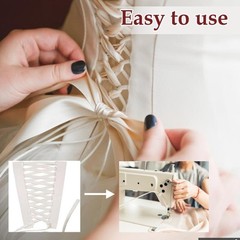 Adjustable Fit Satin Corset Back Kit Women’s Wedding Dress Corset Kit Loops D…