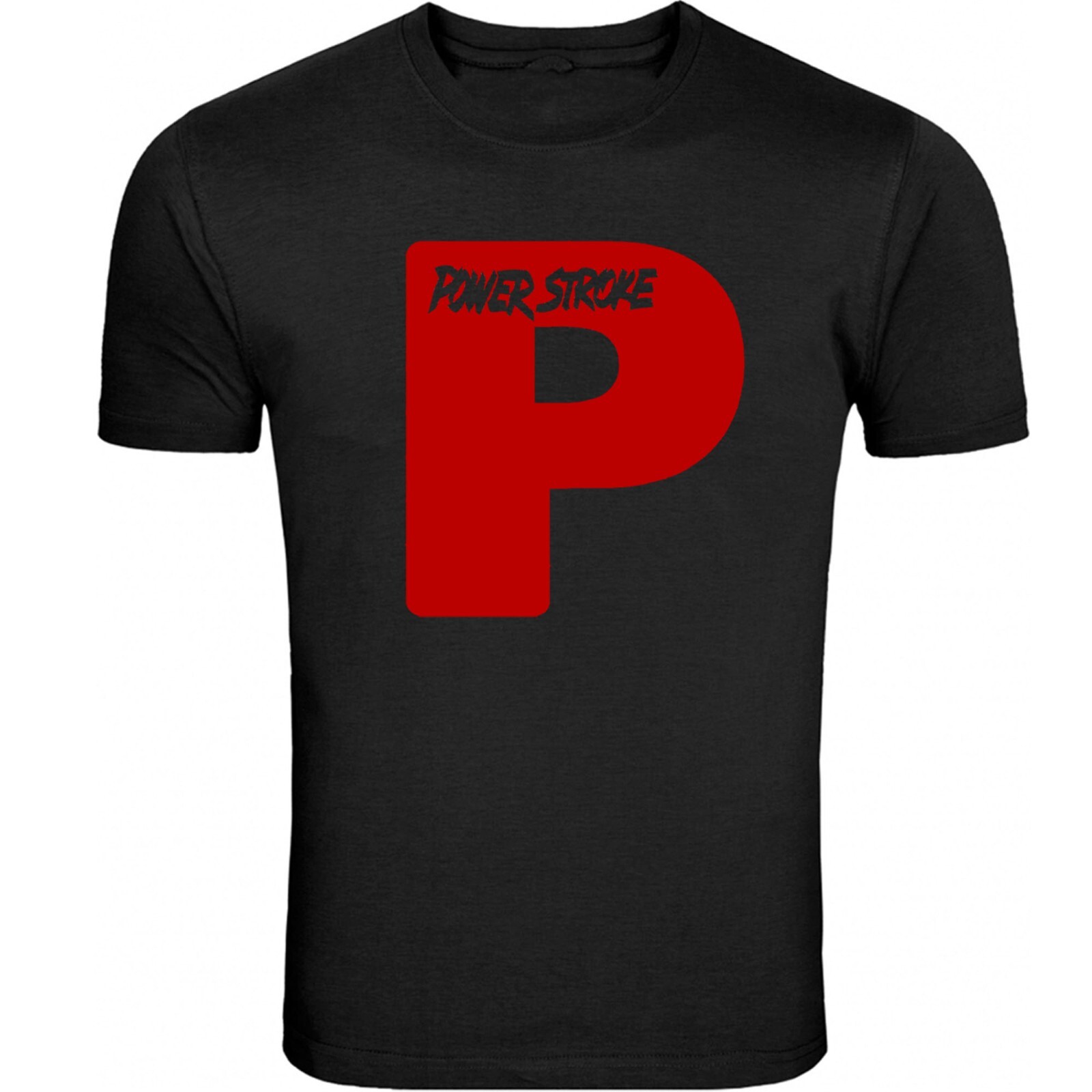 Powerstroke Small chest P Design T-Shirt Unisex Black Color Front & Back S - 5XL gallery