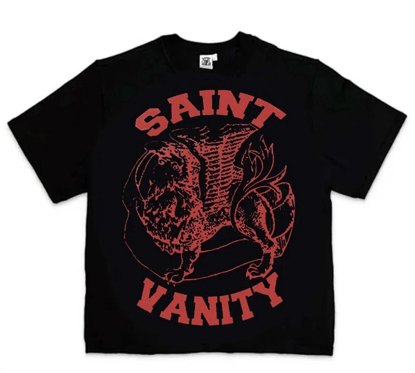 Saint Vanity Griffin Tee T-Shirt Black / Red Size Small NWT gallery